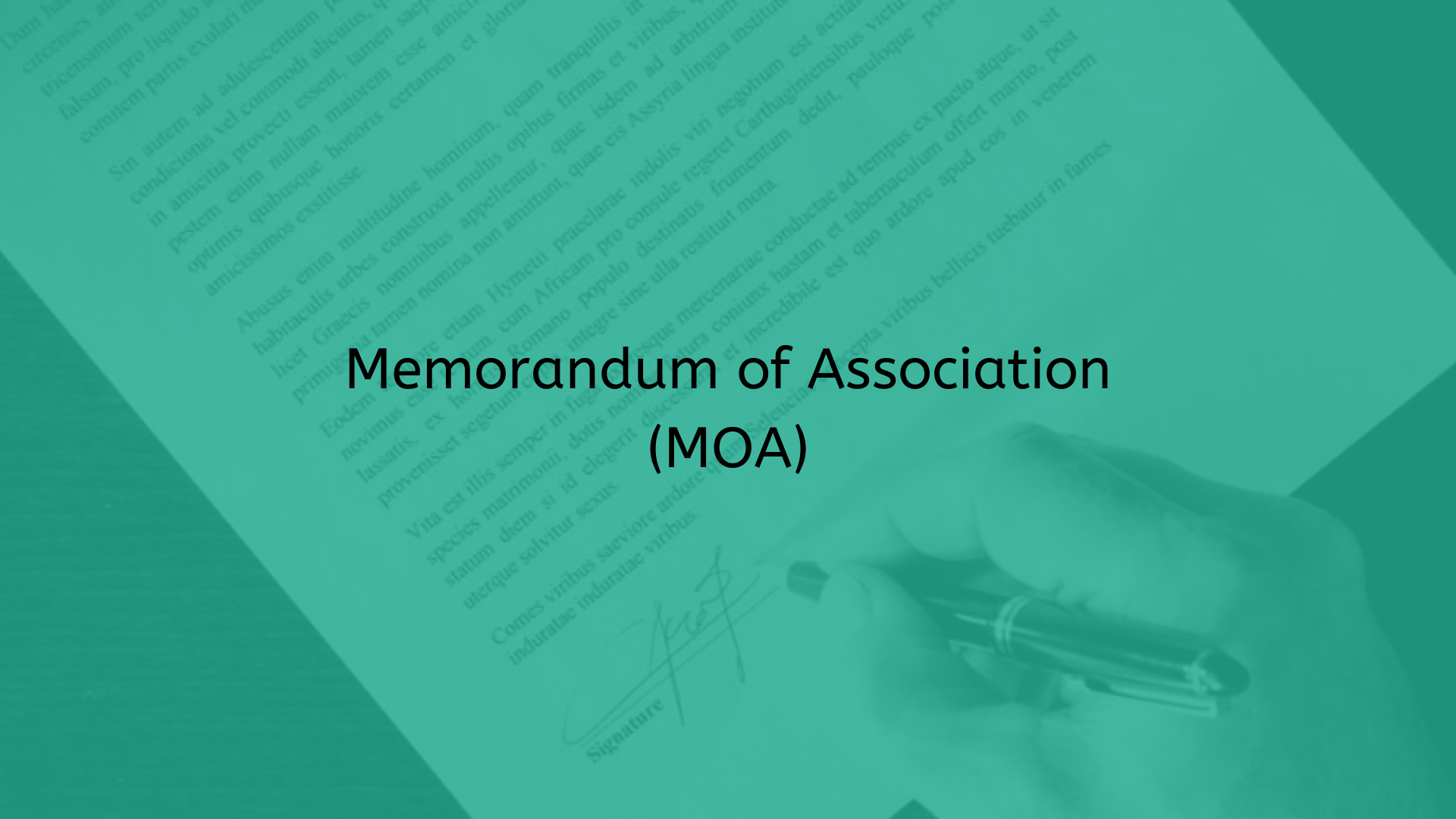 Memorandum of Association Under Section 4 of the Companies Act, 2013