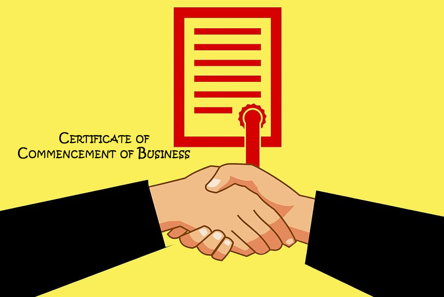 certificate of commencement of business