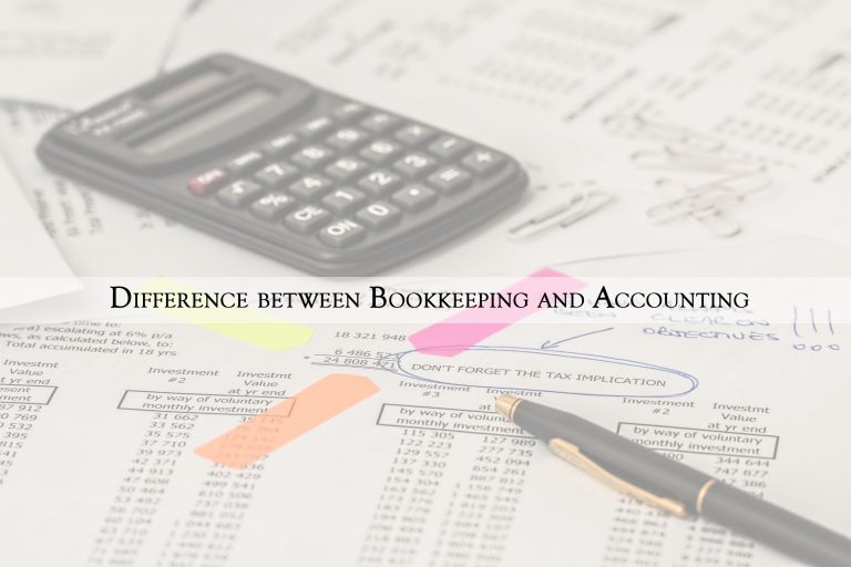 bookkeeping accounting difference